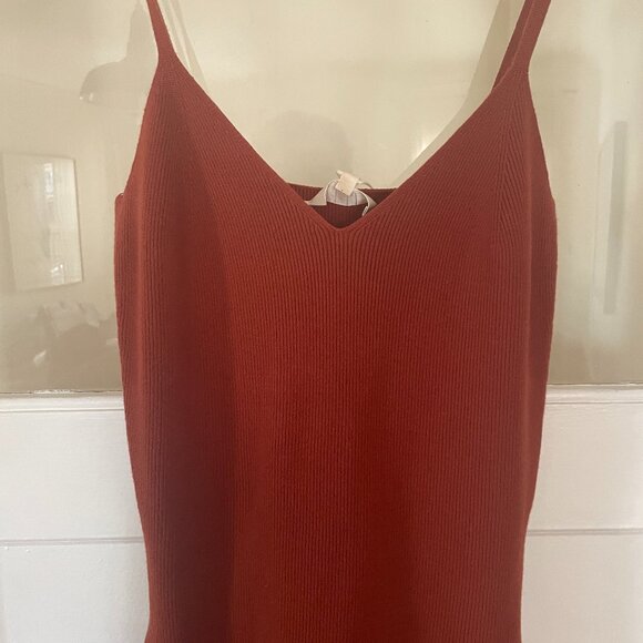 Sezane Lindsey Dress, Rust, Size M - Picture 5 of 8